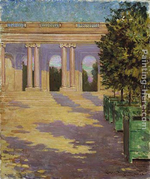 Arcade of the Grand Trianon, Versailles painting - James Carroll Beckwith Arcade of the Grand Trianon, Versailles art painting